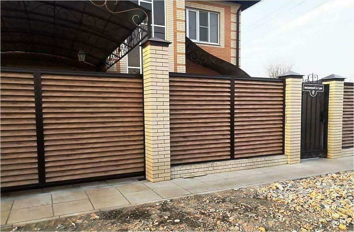 Забор жалюзи 50м светлое дерево фото5 в Казахстане
