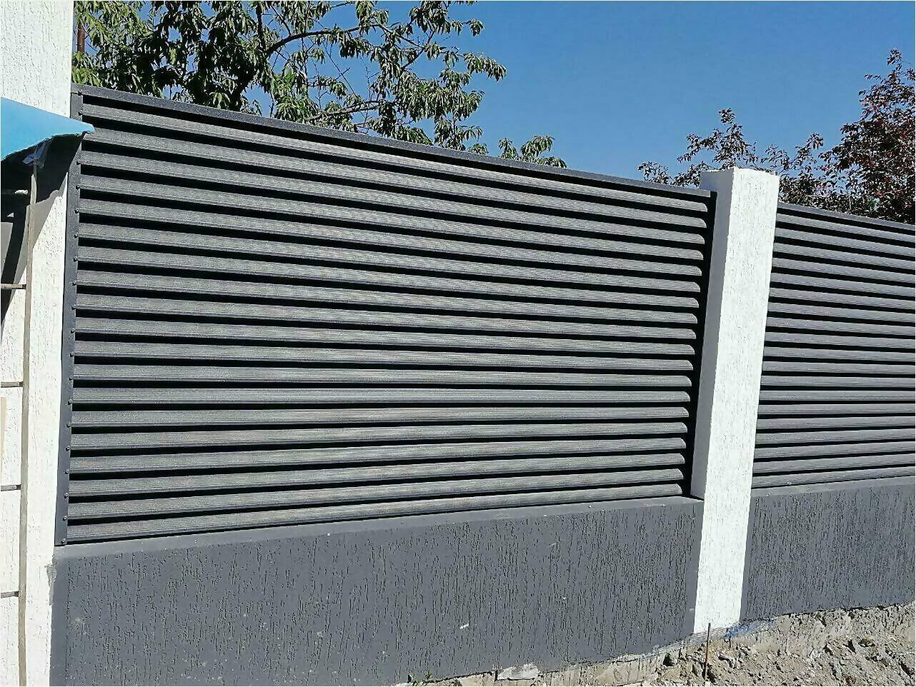 Забор-жалюзи Серый графит фото1 в Казахстане