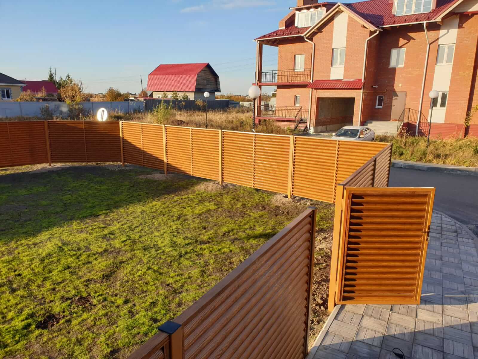 Забор-жалюзи 90м Орех фото10 в Казахстане