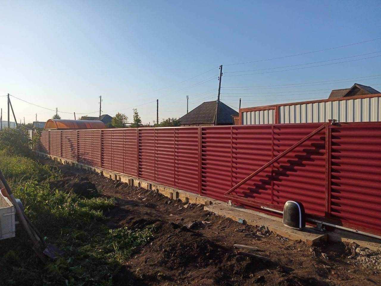 Забор-жалюзи 44м RAL3005/3005 Красное Вино двусторонний фото 3 в Казахстане