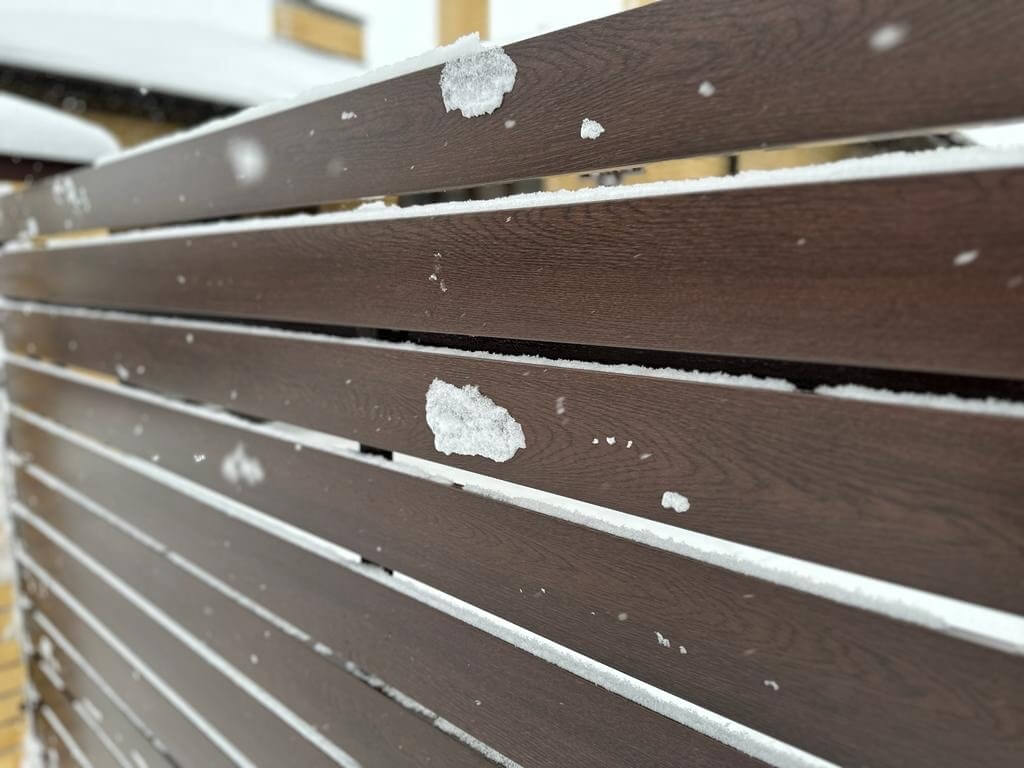 Забор-ранчо из металлопланкена 34м Мореный Дуб Printech фото 2 в Казахстане