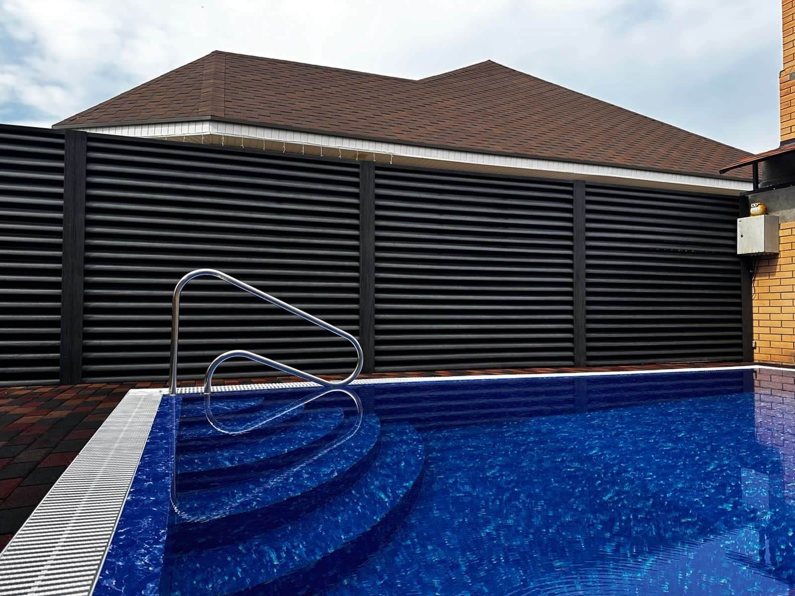 Забор-жалюзи из ламелей Еврожалюзи 32м Черное Дерево 3D Принтек фото 6 в Казахстане