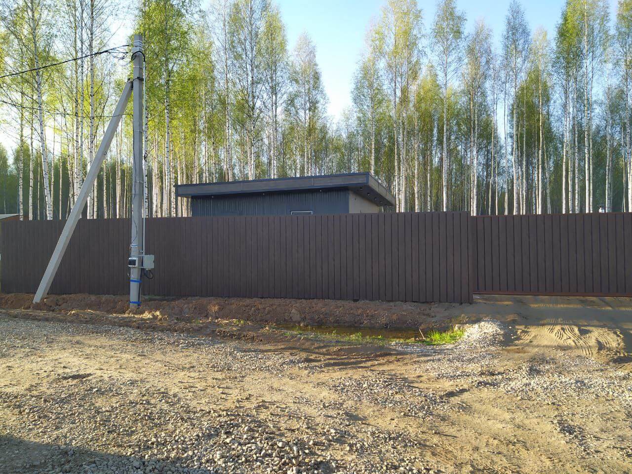 Забор из металлосайдинга ЕВРО-БРУС 25м Темный Каштан 3D Принтек фото 1 в Казахстане